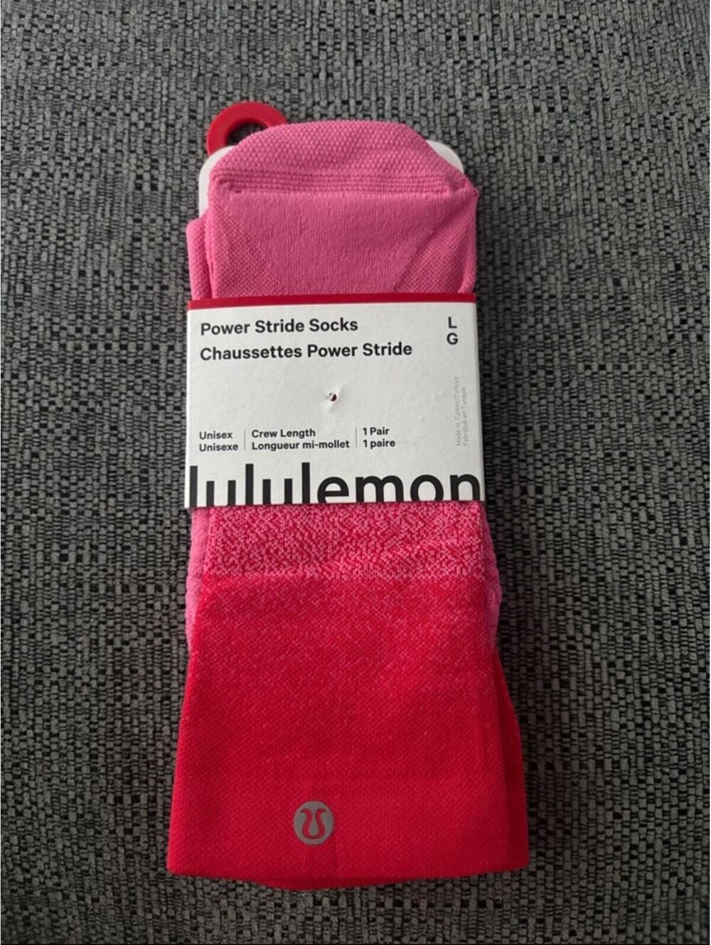 NWT lululemon athletica Power Stride Crew Socks - large